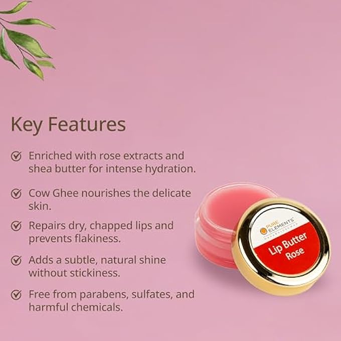 Pure Elements ROSE LIP BUTTER NATURAL & ORGANIC LIP CARE 8 GM - Image 4